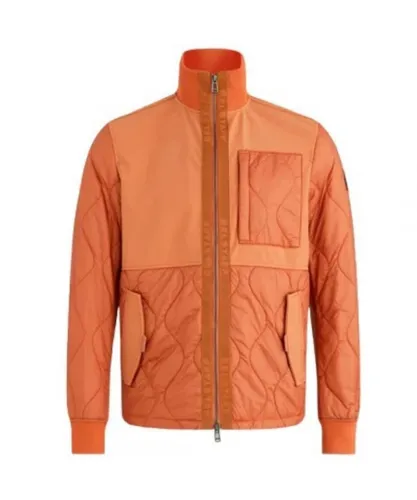 Belstaff Mens Amber Orange Sector Overshirt Jacket polyamide