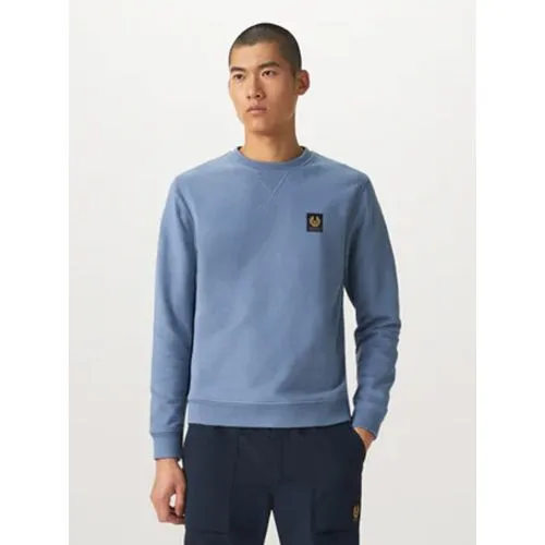Belstaff Mens Blue Flint Logo Sweatshirt