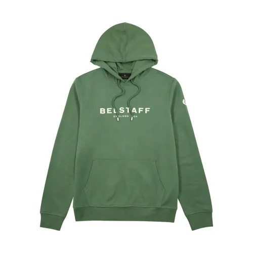 Belstaff , Men`s Hooded Sweatshirt ,Green male, Sizes: