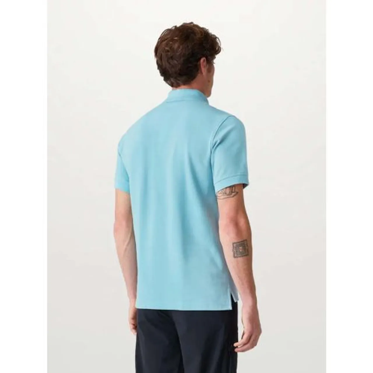 Belstaff Mens Skyline Blue Cotton Pique Polo Shirt