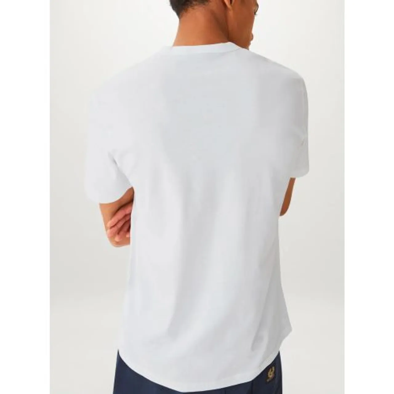 Belstaff Mens White Cotton Jersey T-Shirt