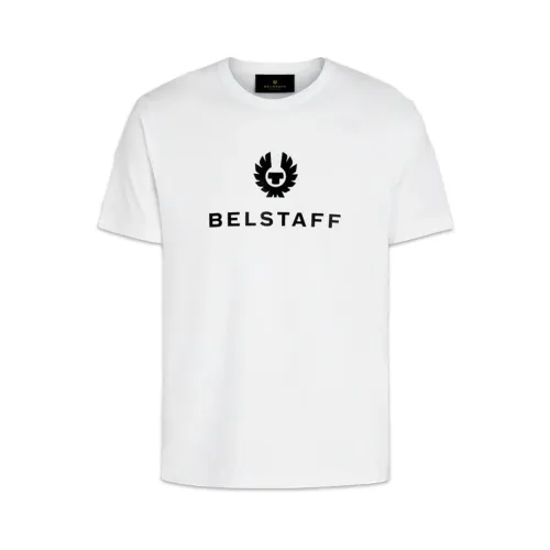 Belstaff , Phoenix Logo Cotton T-Shirt ,White male, Sizes: