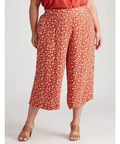 Beme Womens Crop Length Button Side Woven Pants - Plus