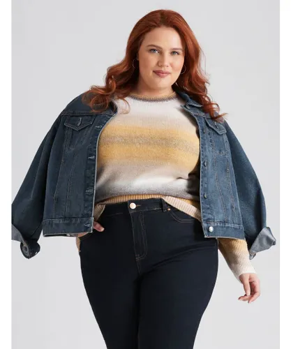 Beme Womens Mid Rise Core Short Length Jeans - Plus