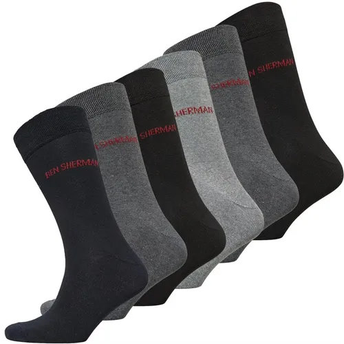 Ben Sherman Mens Hedgehunter Seven Pack Socks Pack C Navy/black/grey