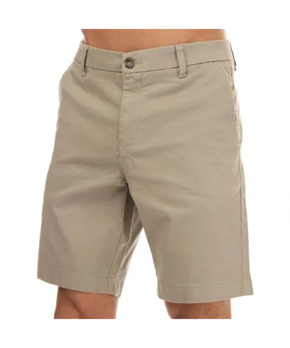 Ben Sherman Mens Slim Fit Stretch Chino Shorts in Stone Cotton