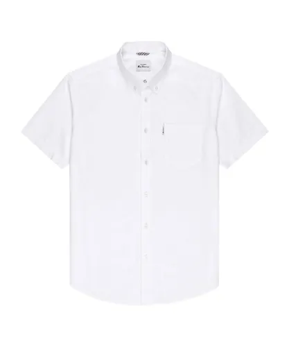 Ben Sherman Mens SS Shirt 5059508251631 - White Cotton