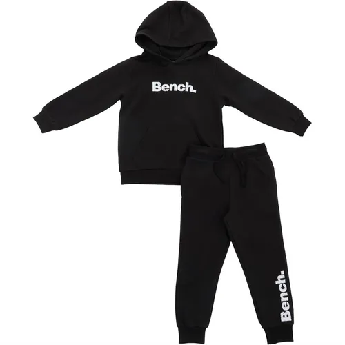 Bench Boys Zip Logo Carrier Hoody And Joggers Tracksuit Black