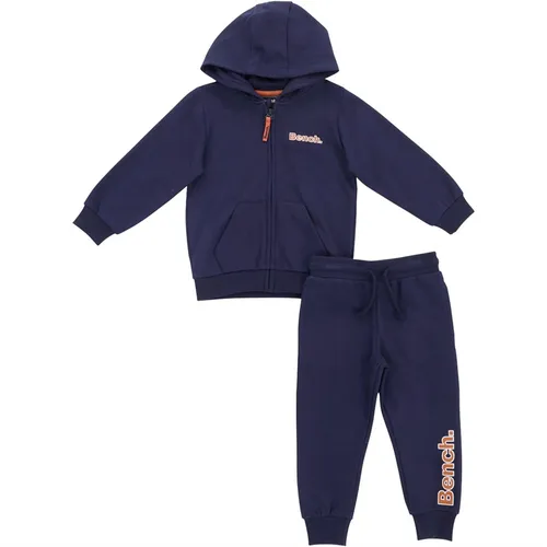 Bench Boys Zip Logo Carrier Hoody And Joggers Tracksuit Navy