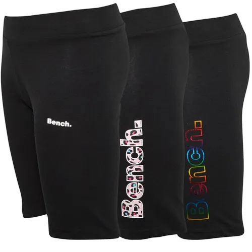 Bench Girls Three Pack Clarine Cycle Shorts Black/Black
