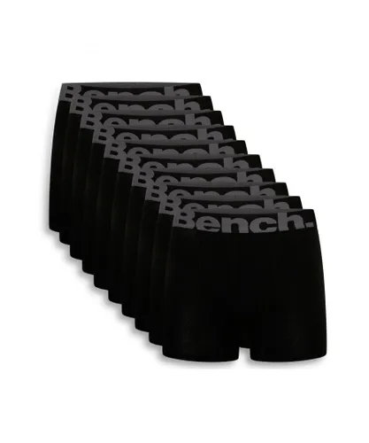 Bench Mens 10 Pack 'Putt' Cotton Rich Boxers - Black