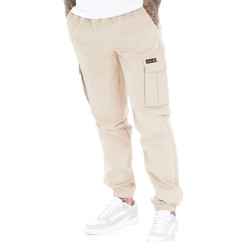 Bench Mens Carner Slim Fit Cuffed Cargo Pants Stone