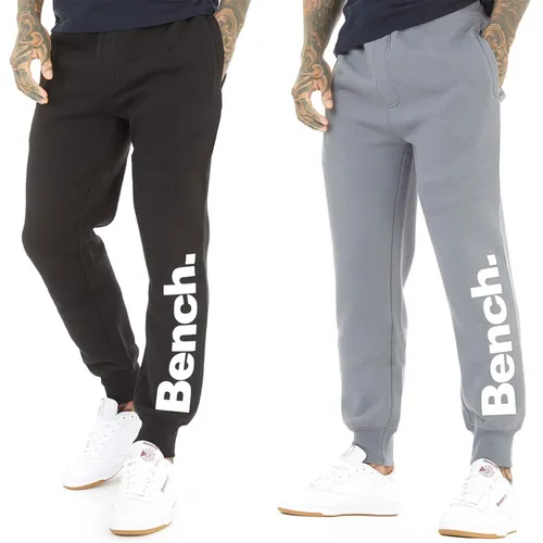 Bench Mens Hummer Two Pack Joggers Black/Steel Grey