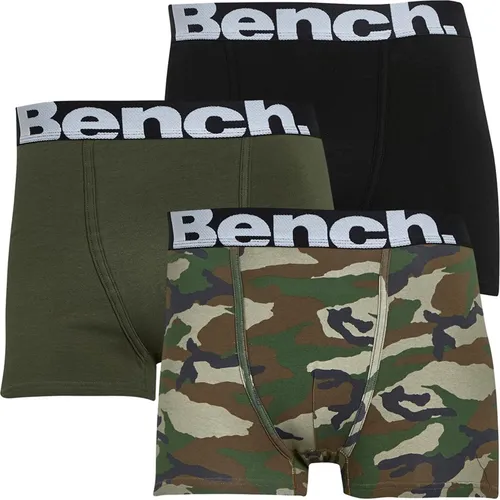 Bench Mens Landor Three Pack Boxers Camo/Black/Khaki