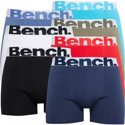 Bench Mens Malko Seven Pack Boxers Black/Light Teal/Navy/Red/White/Light Khaki/Blue