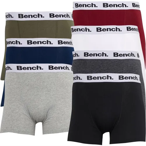 Bench Mens Marcos Seven Pack Boxers Black/Grey Marl/Navy/Burgundy/White/Khaki/Charcoal