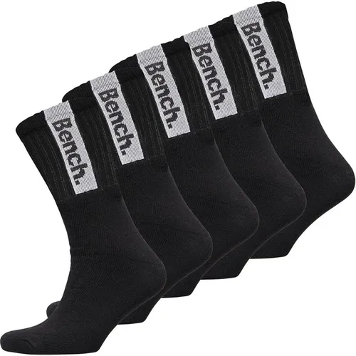 Bench Mens Niska Five Pack Socks Black/White