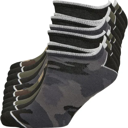 Bench Mens Noonan Ten Pack Trainer Liner Socks Mixed Camo/Solid