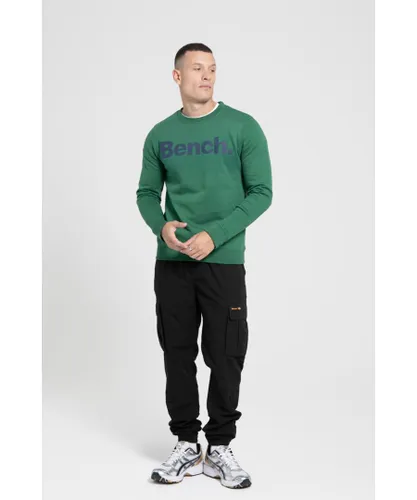 Bench Mens Tipster 'Spots' Logo Print Sweatshirt - Green