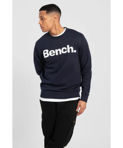 Bench Mens Tipster 'Spots' Logo Print Sweatshirt - Navy