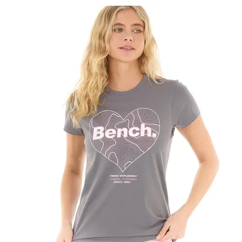 Bench Womens Alayna T-Shirt Charcoal