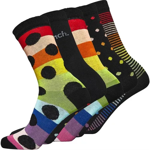 Bench Womens Dorit Five Pack Socks Black/Multi