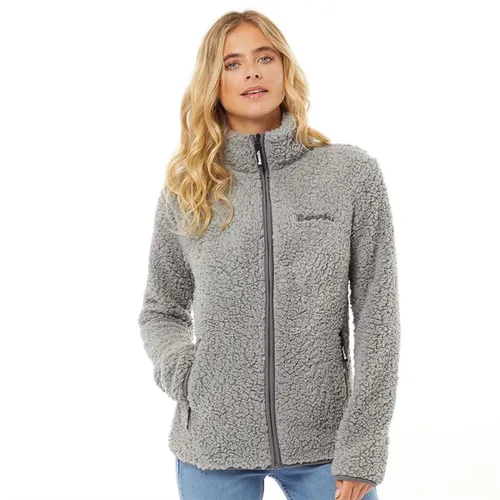 Bench Womens Edition Sherpa Fleece Jacket Grey
