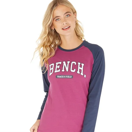 Bench Womens Myaree Long Sleeve T-Shirt Berry/Navy