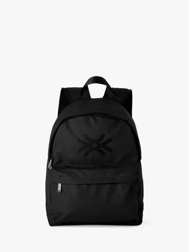Benetton Kids' Logo Backpack, Black - Black - Unisex