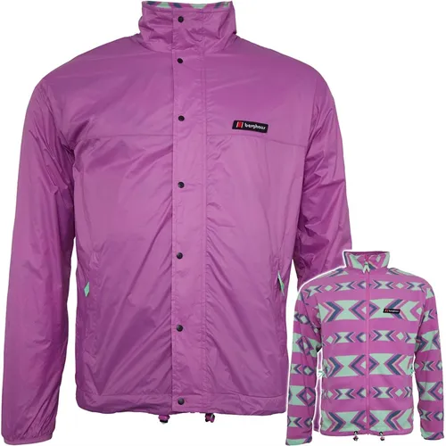 Berghaus Dean Street Reverse Wind Full Zip Fleece Jacket Purple/Turquoise
