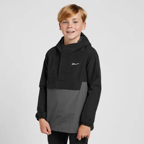 Berghaus Kids' Over The Head Smock Waterproof Jacket - Black, BLACK
