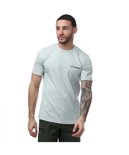 Berghaus Mens Colour Logo T-Shirt in Grey Cotton