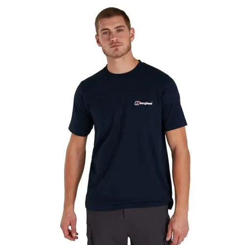 Berghaus Mens Dark Blue Organic F&B Logo T-Shirt