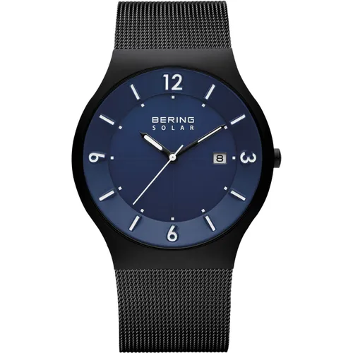 BERING Men Analog Solar Collection Watch with stainless