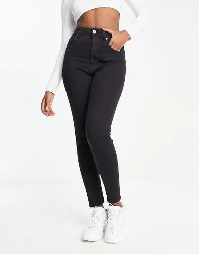 Bershka high waist skinny jean in black