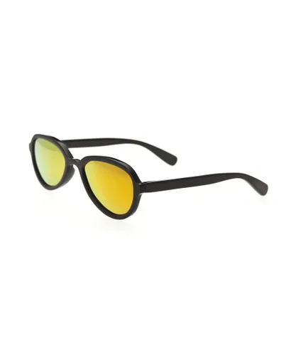 Bertha Womens Alexa Buffalo-Horn Polarized Sunglasses - Black - One