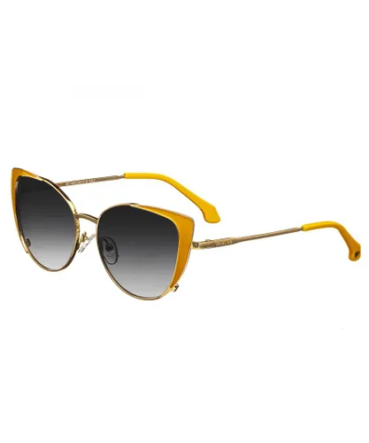 Bertha Womens Bailey Handmade in Italy Sunglasses - Yellow - One
