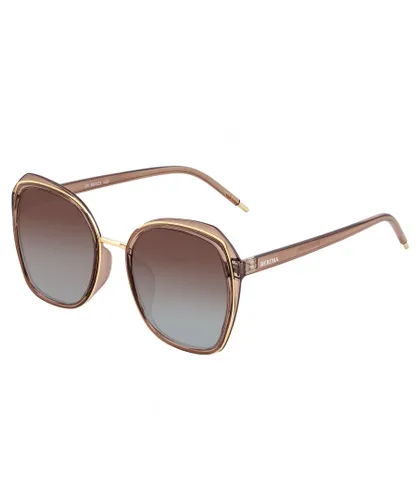 Bertha Womens Jade Polarized Sunglasses - Brown - One