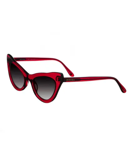 Bertha Womens Kitty Handmade in Italy Sunglasses - Red - One