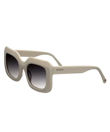 Bertha Womens Talitha Handmade in Italy Sunglasses - White - One
