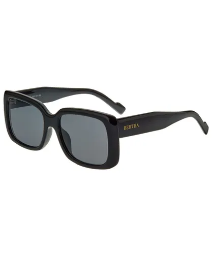 Bertha Womens Wendy Polarized Sunglasses - Black Stainless Steel - One