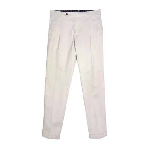 Berwich , Retro Long Latte Pants ,Beige male, Sizes: