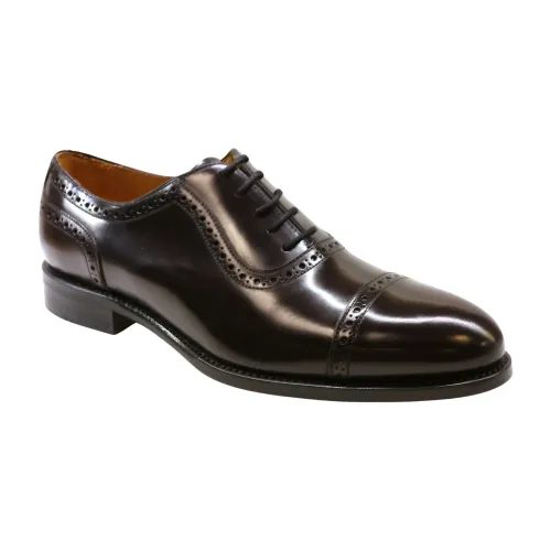 Berwick , Antick Bordeaux Leather Oxford Shoe ,Red male, Sizes: