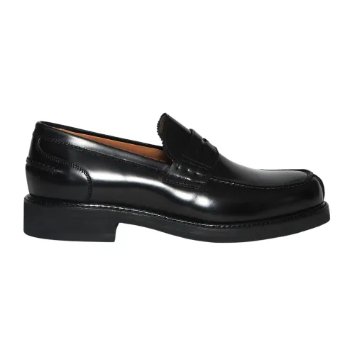 Berwick , Classic Leather Loafers for Men ,Black male, Sizes: