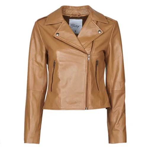Betty London  NROCK  women's Leather jacket in Brown