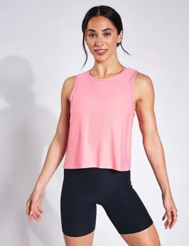 Beyond Yoga Womens Featherweight New View Crew Neck Vest Top - M - Pink, Pink