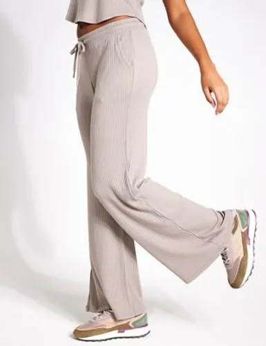Beyond Yoga Womens Well Travelled Wide Leg Joggers - Putty, Putty