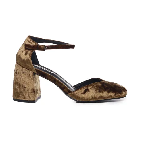 Bibi Lou , Golden Heeled Shoes ,Beige female, Sizes: