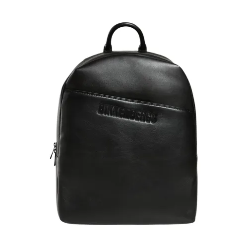 Bikkembergs , Leather Backpack - One Size ,Black unisex, Sizes: ONE SIZE