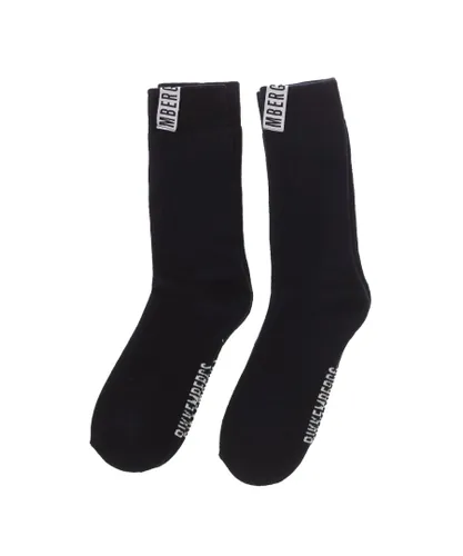 Bikkembergs Mens 2-Pack Thick High Top Tennis Socks BK007 - Black